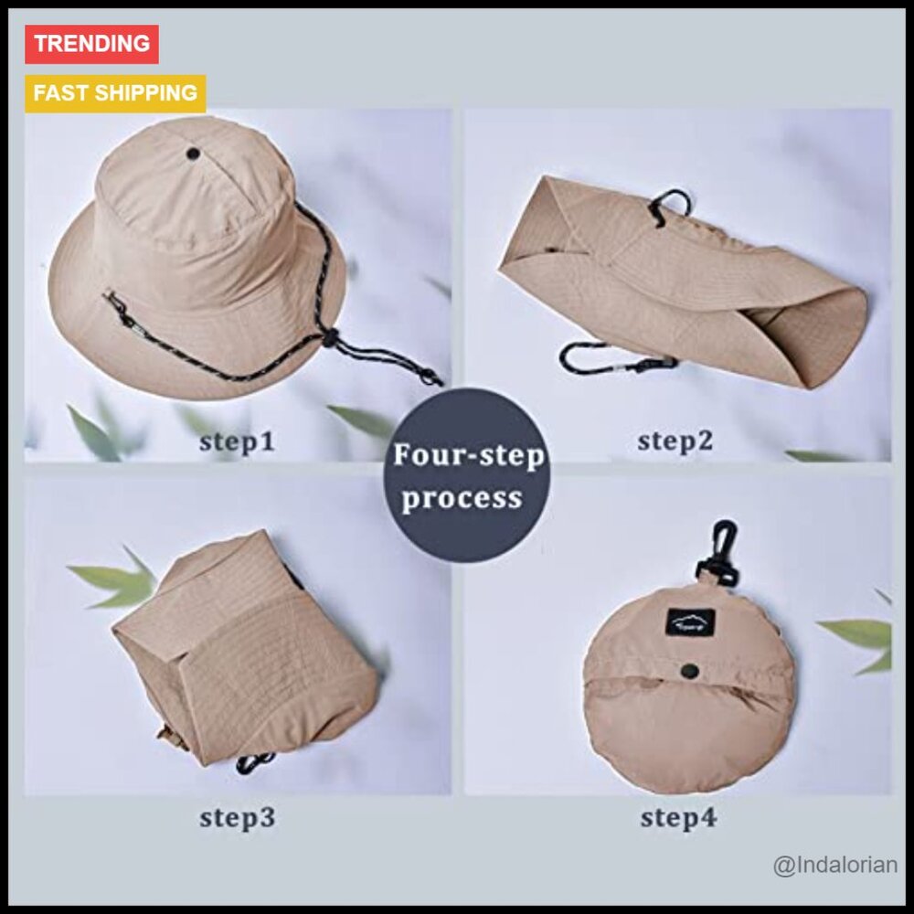 Waterproof Bucket Hat Adjustable Packable Upf 50 … - image 5